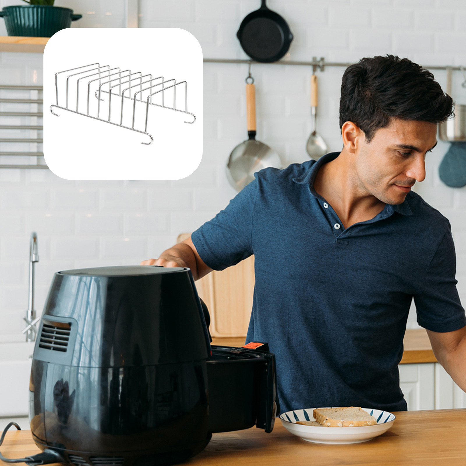 Kitchen Baking Rack - 2 Buah Rak Air Fryer Stainless