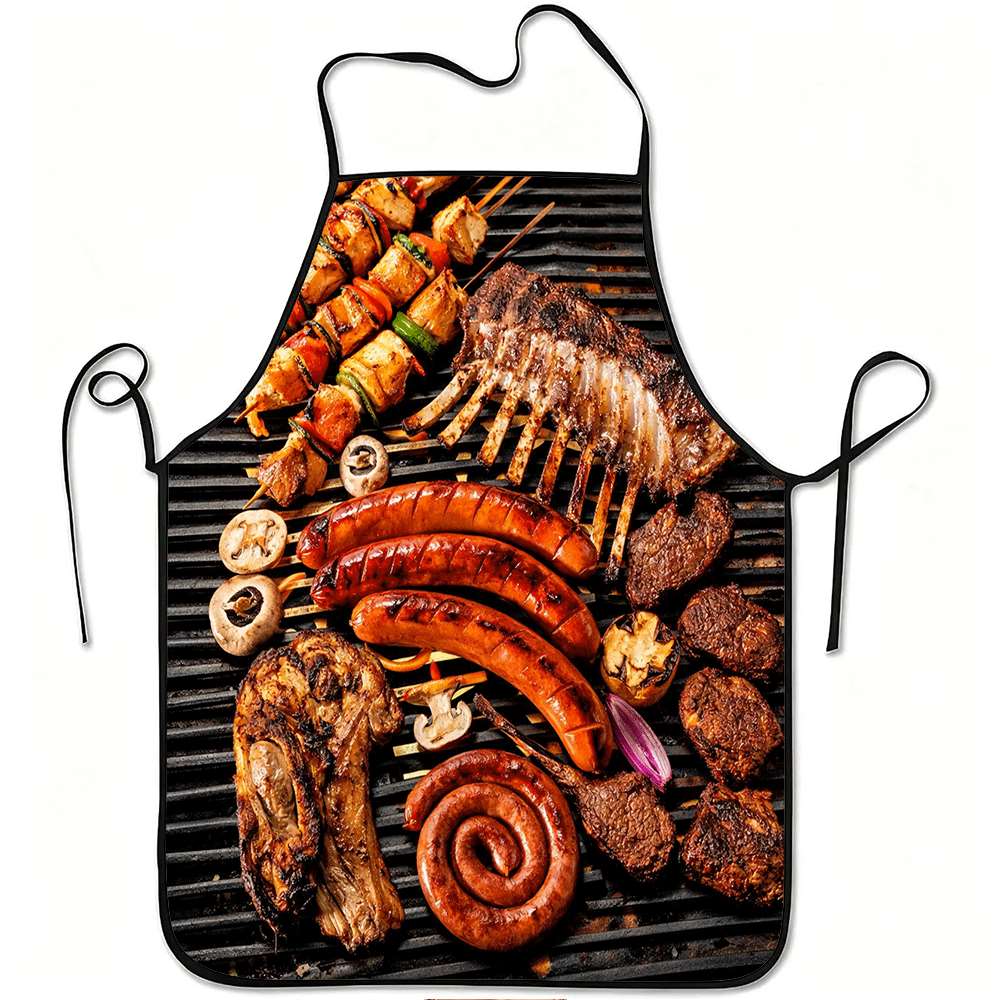 Kitchen Baking Gift Ideas - 1 Buah Celemek Bertema Barbekyu yang