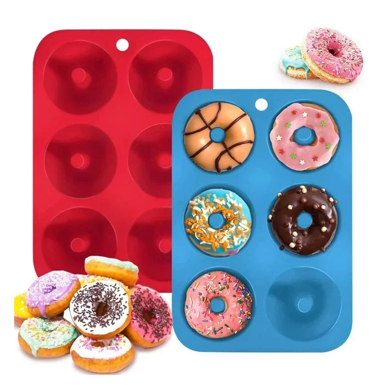 Kitchen Baking Utensils - 1/2 buah cetakan donat muffin silikon,