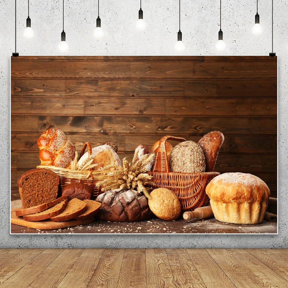 Kitchen Baking Photoshoot - Latar Belakang Papan Kayu Memanggang Roti