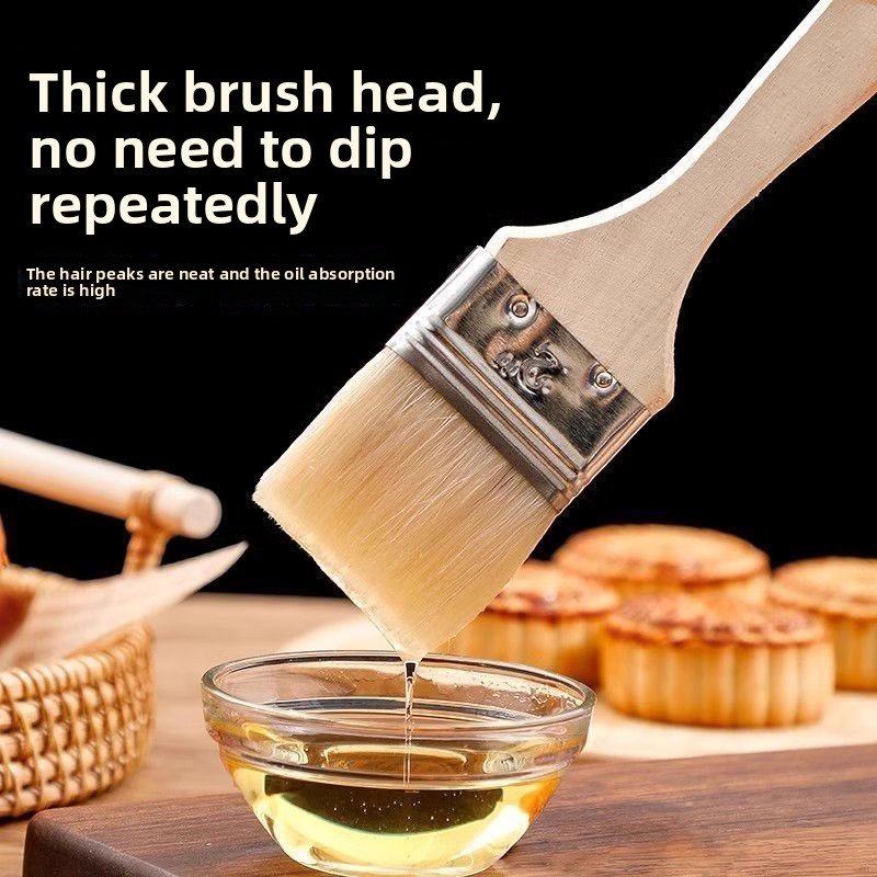 Sikat Wol Gagang Kayu Bulu Lem - Kitchen Baking Utensils ulasan dan harga
