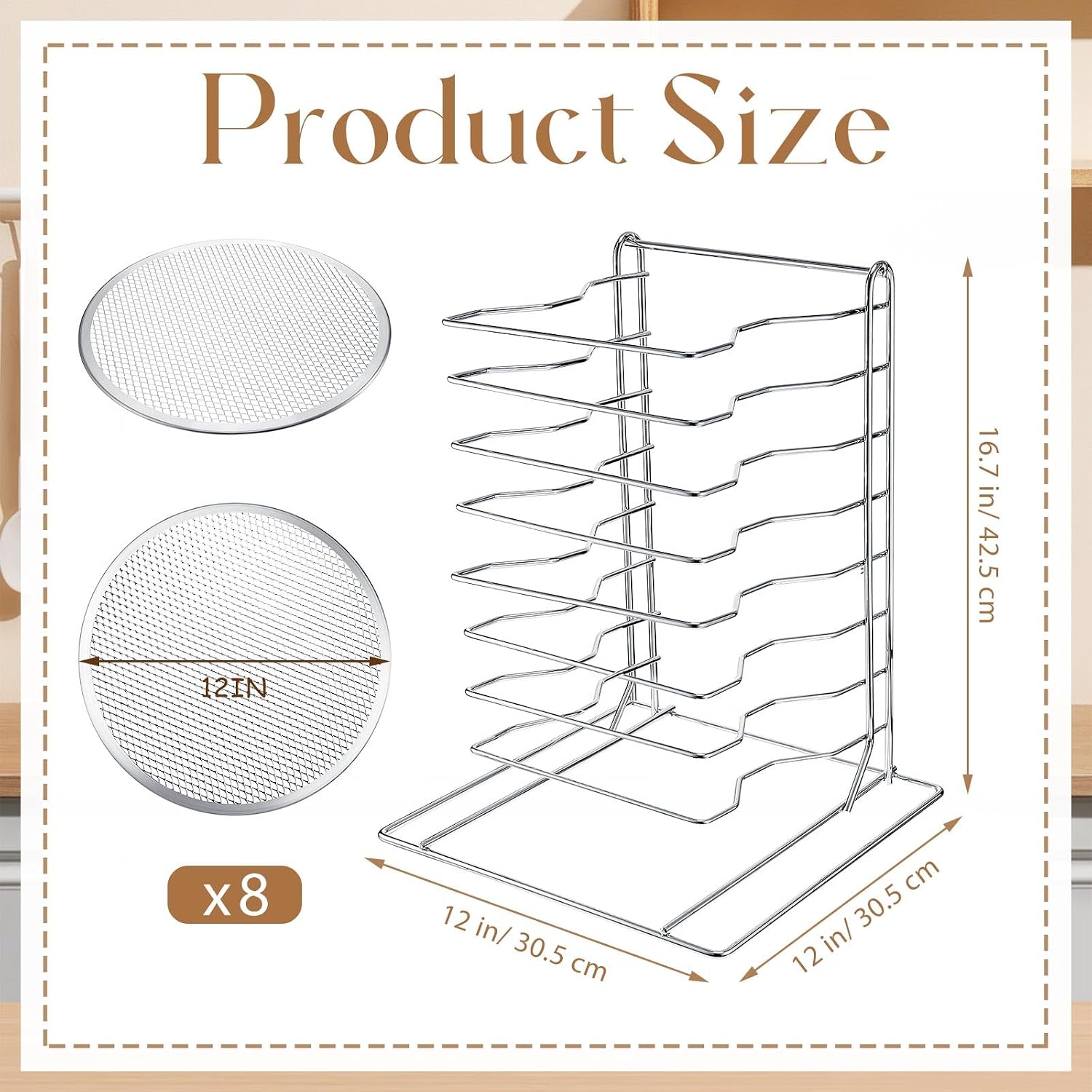 Rak Pizza 8 Tingkat Dengan 8 L - Kitchen Baking Rack ulasan dan harga