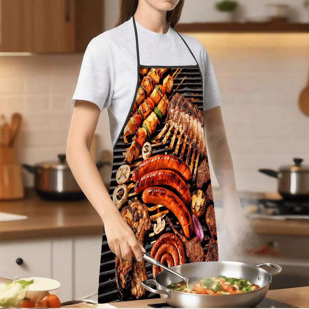 1 Buah Celemek Bertema Barbeky - Kitchen Baking Gift Ideas ulasan dan harga