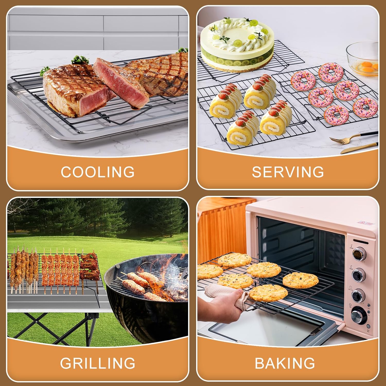 Rak pendingin 3 susun, rak pan - Kitchen Baking Rack ulasan dan harga
