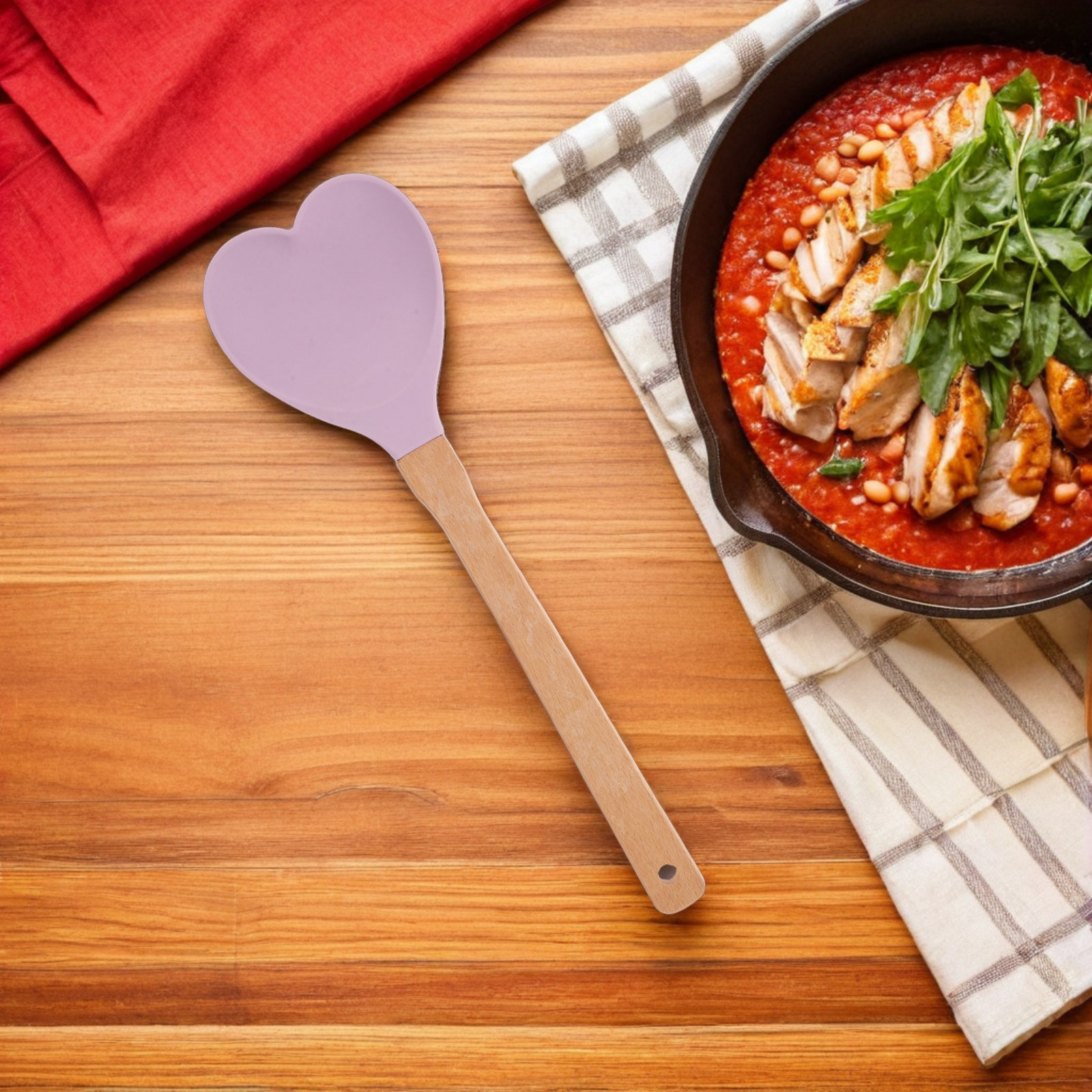 Spatula Silikon Berbentuk Hati - Kitchen Baking Utensils ulasan dan harga