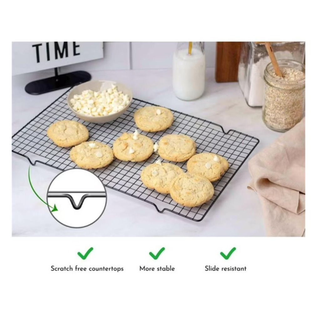 Set Rak Pendingin Persegi Panj - Kitchen Baking Rack ulasan dan harga